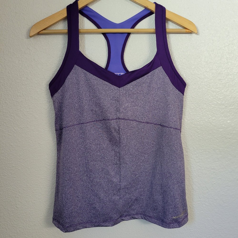 New Balance Sports Lightning Dry Build in Bra Padded Tank Top Purple  Size M